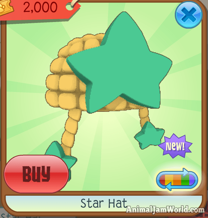 Animal Jam Star Hat Rare AJ Item